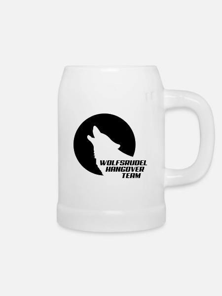 wolfsrudel_team - Bierkrug - Weiß