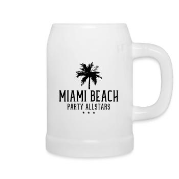 miami beach party allstars - Bierkrug - Weiß - Rechts