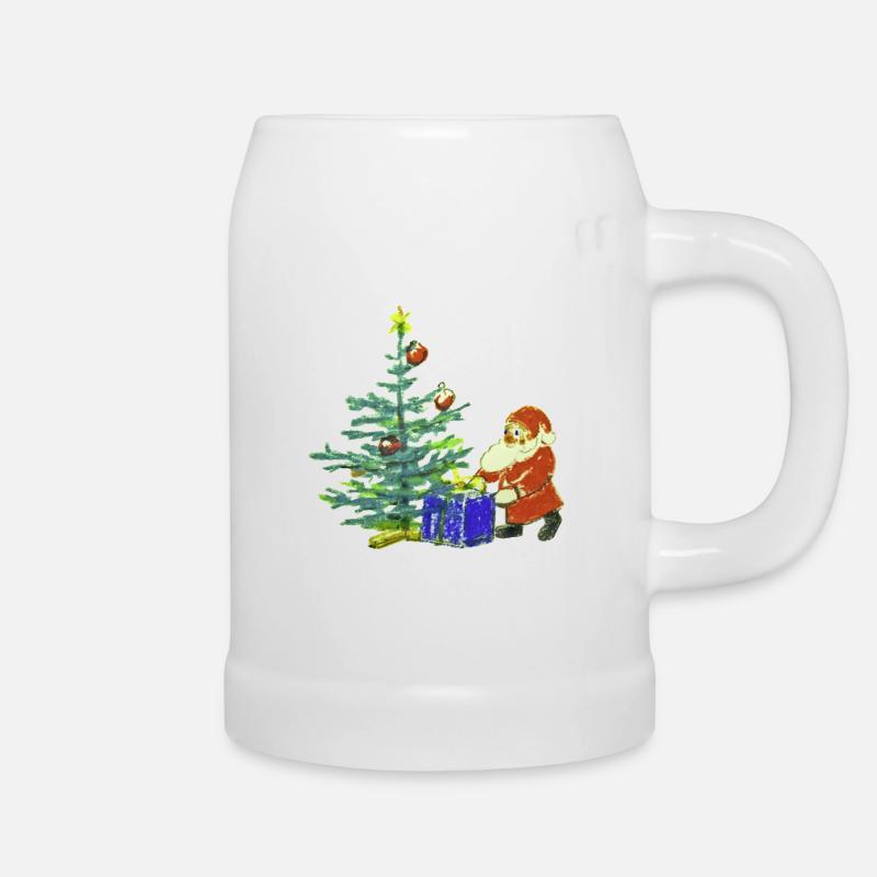 Weihnachtsmann - Bierkrug - Weiß