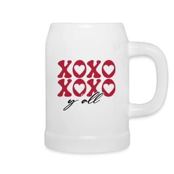 Xoxo valentine - Chope en céramique - blanc - Droite
