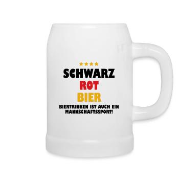 Lustiger Bier Spruch Geschenkidee Party - Bierkrug - Weiß - Rechts