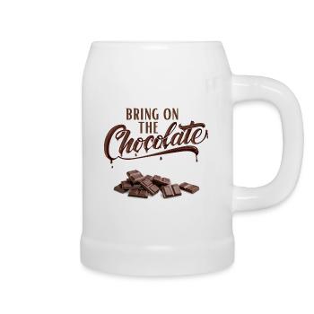 Apportez le chocolat - Schokoliebe - Chope en céramique - blanc - Droite