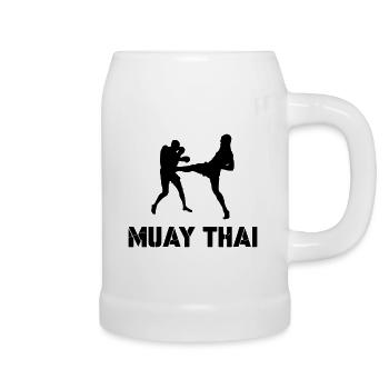 muay thai - Bierkrug - Weiß - Rechts