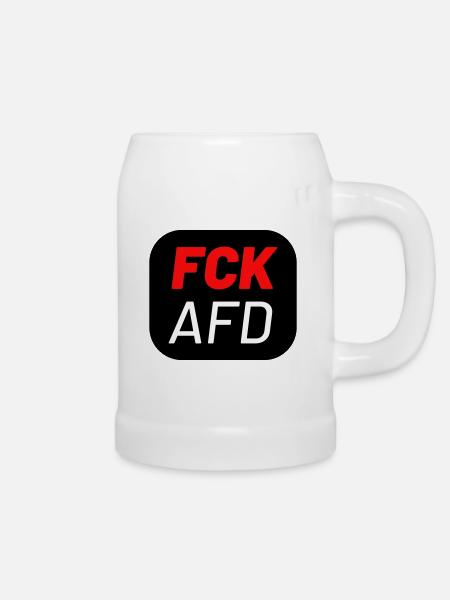 FCK AFD - Bierkrug - Weiß