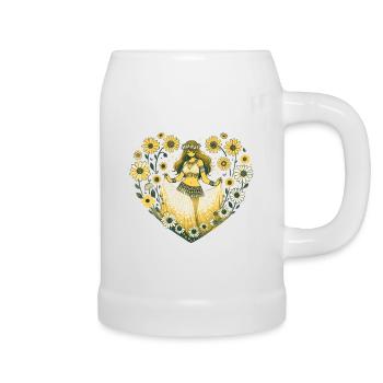 Belly Dancer Daisy - Beer Mug - white - Right