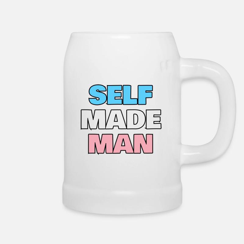 Self made man - Beer Mug - white