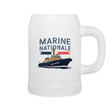 Marine Nationale - Chope en céramique - blanc - Droite