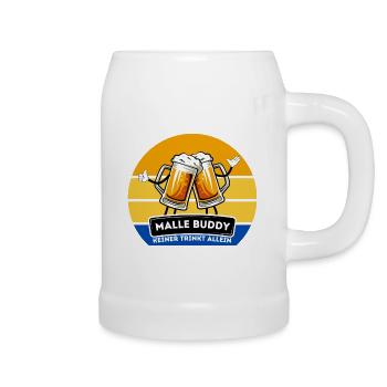 Malle Buddy Shirt - Bierkrug - Weiß - Rechts