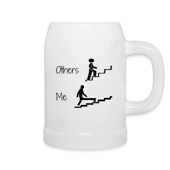 Others and Me Funny Humor Tee Humorous Saying Joke - Beer Mug - white - Right