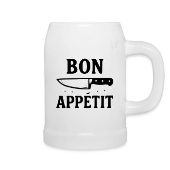 Guten Appetit - Bierkrug - Weiß - Rechts