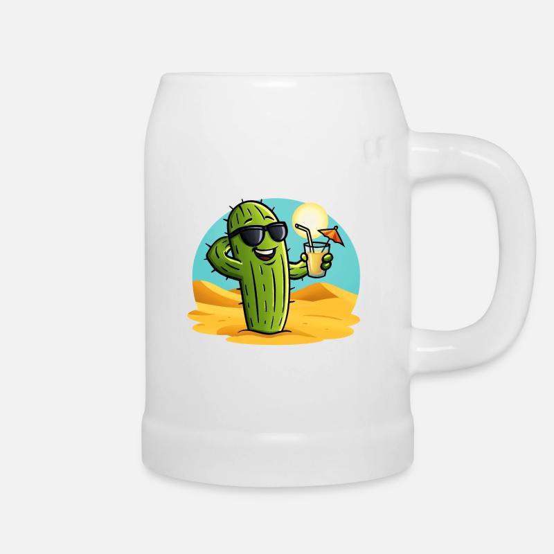 Cactus Summer - Beer Mug - white