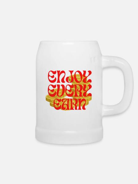Verdienen und Wohlstand - Bierkrug - Weiß