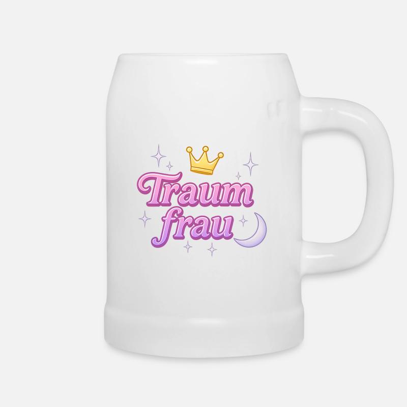 traumfrau / y2k statement spitzname design  - Bierkrug - Weiß
