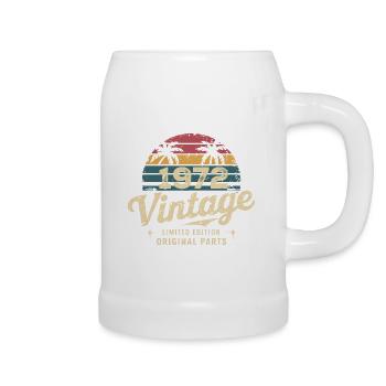 Großartig seit 1972 Geburtstagsgeschenk 1972 - Bierkrug - Weiß - Rechts