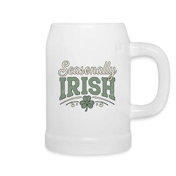 Seasonally Irish - Beer Mug - white - Right