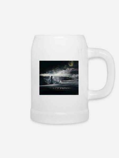 Ozean der Nacht - Bierkrug - Weiß