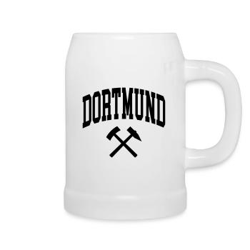 Dortmund - Chope en céramique - blanc - Droite