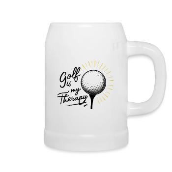 Golf is my therapy - Chope en céramique - blanc - Droite