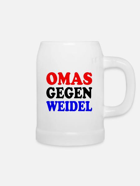 omas gegen weidel - Bierkrug - Weiß