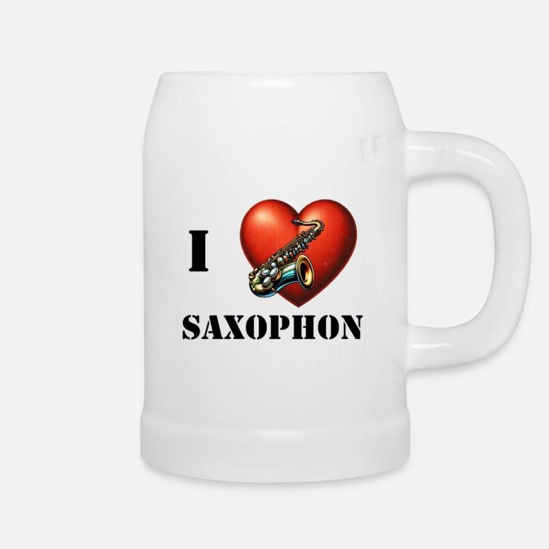 J’adore le saxophone - Chope en céramique - blanc