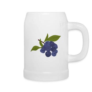 Isolierte Heidelbeere - Bierkrug - Weiß - Rechts