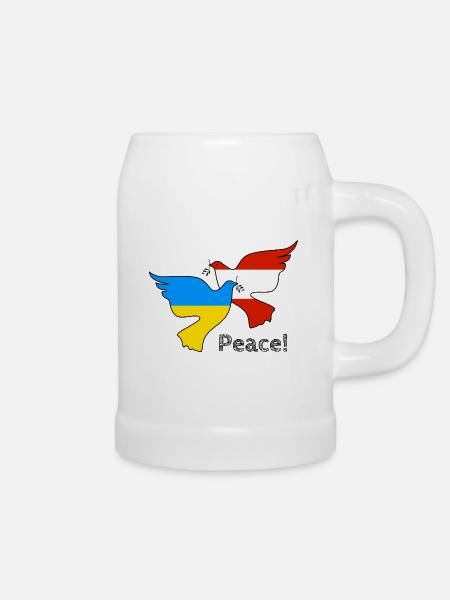 Ukraine - Bierkrug - Weiß