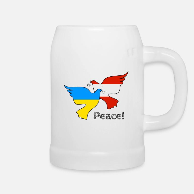 Ukraine - Chope en céramique - blanc