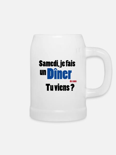 Dumm - Bierkrug - Weiß