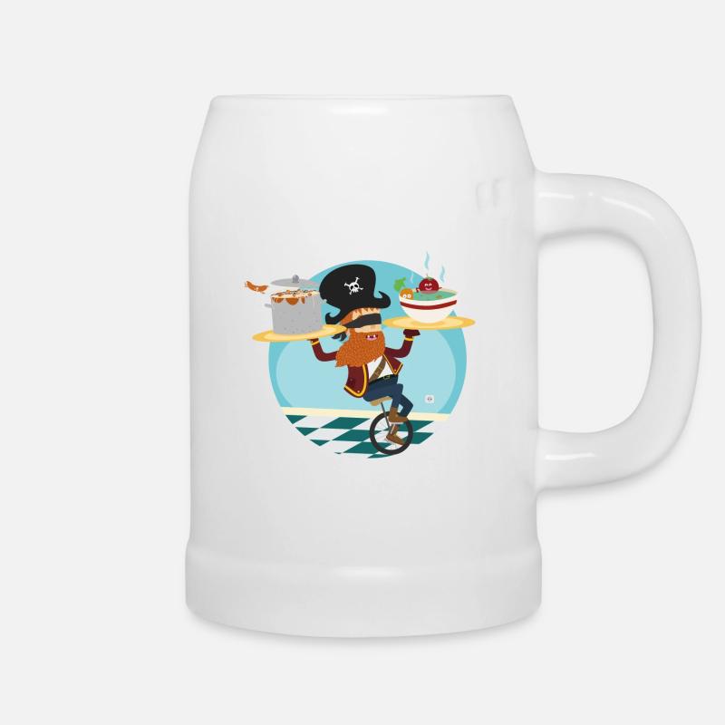Pirate miam - Beer Mug - white