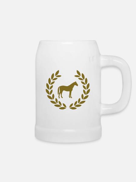 pferd deluxe - Bierkrug - Weiß