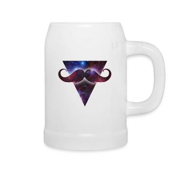 mustache universe - Beer Mug - white - Right