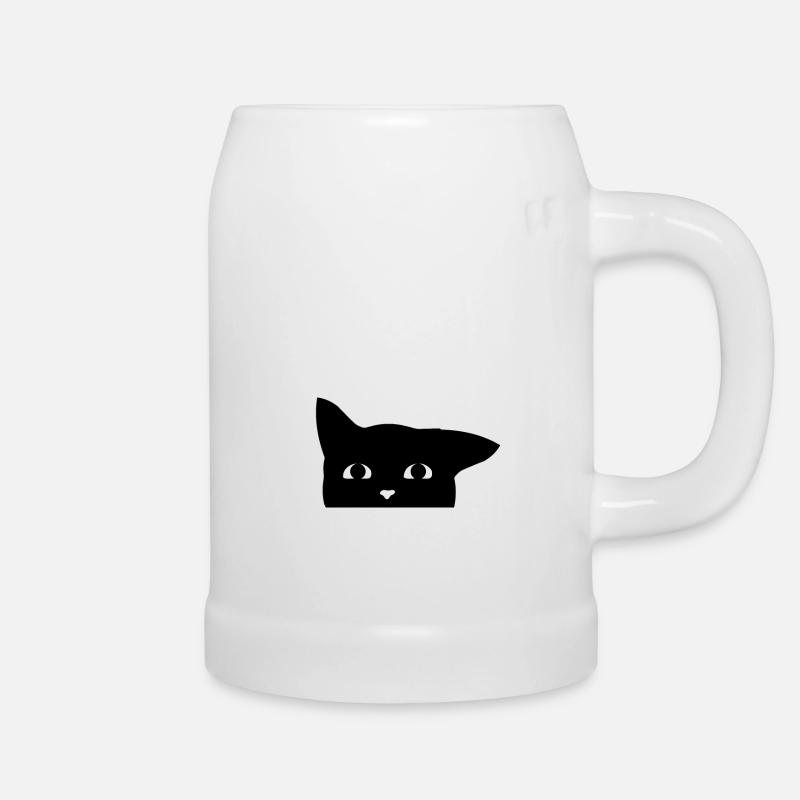 chat - Chope en céramique - blanc