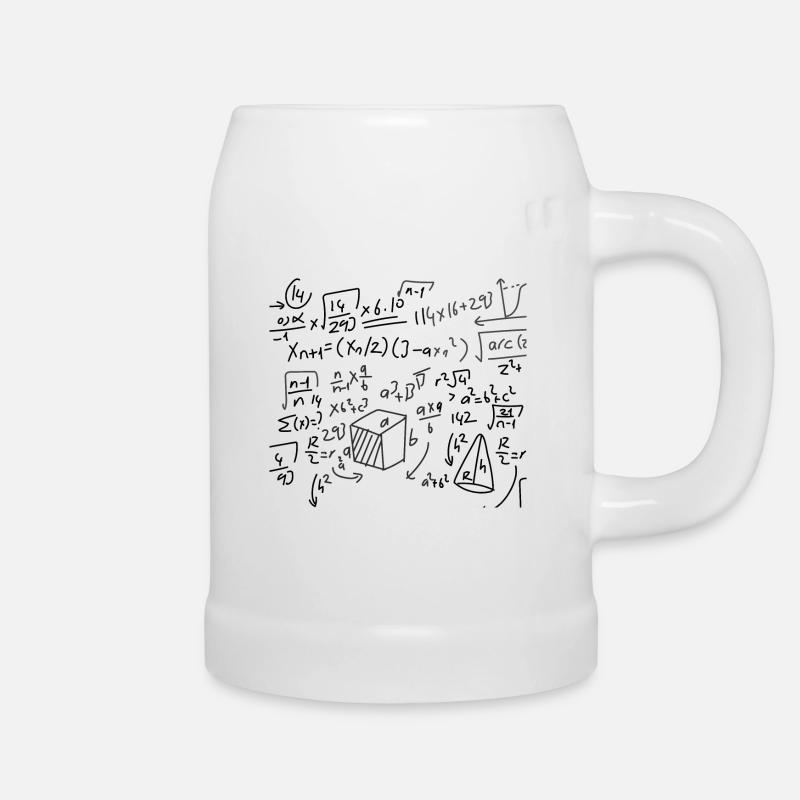Mathe - Bierkrug - Weiß