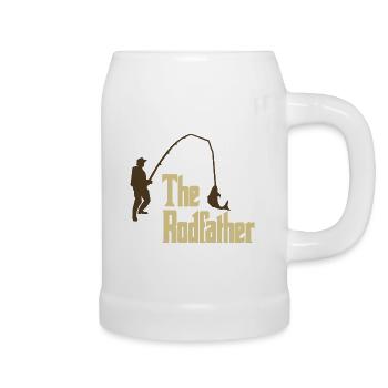 Angler fishing fisherman saying fish - Beer Mug - white - Right