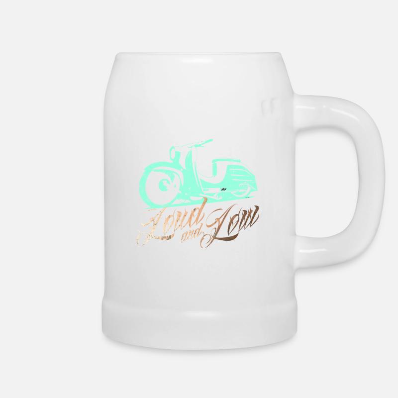 Simson Schwalbe KR51 - Loud and Low - Bierkrug - Weiß
