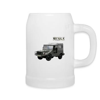 Munga Off-Road Vehicle Military Vehicle - Beer Mug - white - Right