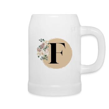 Buchstabe F - Bierkrug - Weiß - Rechts