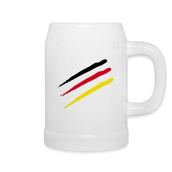 Germany Stripe Scratch Marks - Beer Mug - white - Right