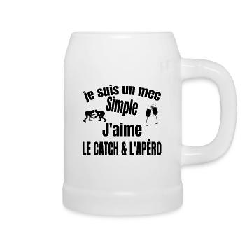catch et apéro - Chope en céramique - blanc - Droite