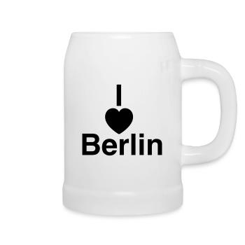 Cool "I Love Berlin" design for him and her - Beer Mug - white - Right