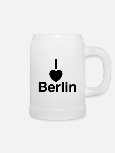 Cool "I Love Berlin" design for him and her - Beer Mug - white