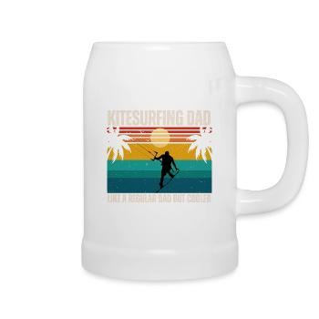Père kitesurf comme un papa ordinaire mais plus cool - Chope en céramique - blanc - Droite