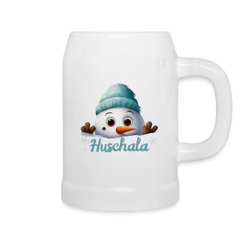 Huschala Kalt Winter fränkisch - Bierkrug - Weiß - Rechts