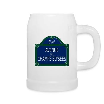 champs elysees - Chope en céramique - blanc - Droite