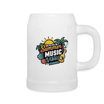 Summer Music - Sunshine Vacation - Beer Mug - white - Right