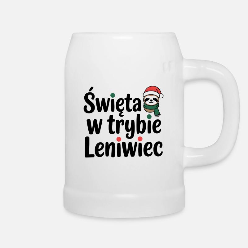 Christmas in sloth mode - Beer Mug - white