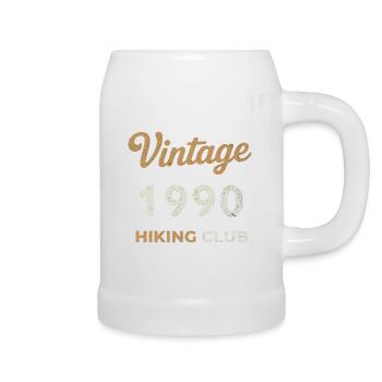 Vintage 1990 – Sailing Club Retro Year of Birth - Beer Mug - white - Right