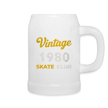 Cadeau vintage de l’année rétro de naissance du Skate Club des années 1980 - Chope en céramique - blanc - Droite