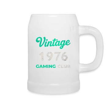 Vintage 1976 – Gaming Club Retro Birth Year - Beer Mug - white - Right