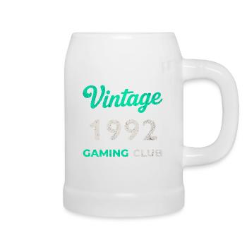 Vintage 1992 – Gaming Club Retro Birth Year - Beer Mug - white - Right